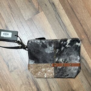 Cowhide Leather Wristlet